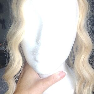 3 x 5 Mono Top Blonde Rooted Hair Topper (Used) 14"
